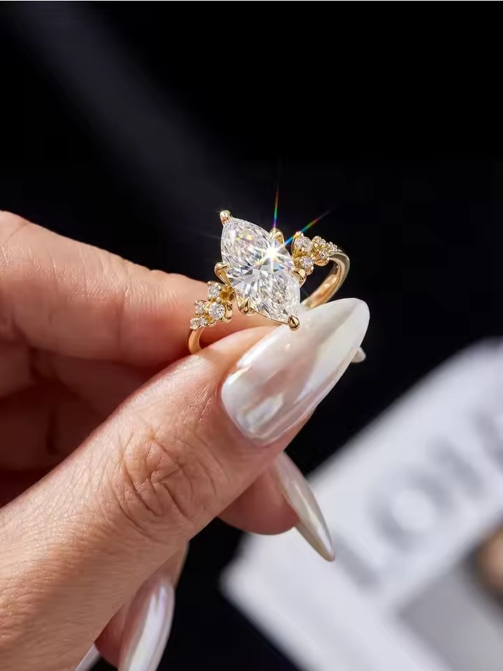 Batrisya 2 Carat Moissanite Marquise Ring